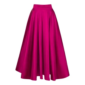 Coco Taffeta Midi Skirt - Plum