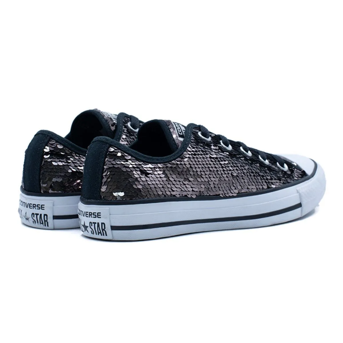 Converse Chuck Taylor All Star Sequins Low-Top Sneakers Sequins Silver Colour For Women