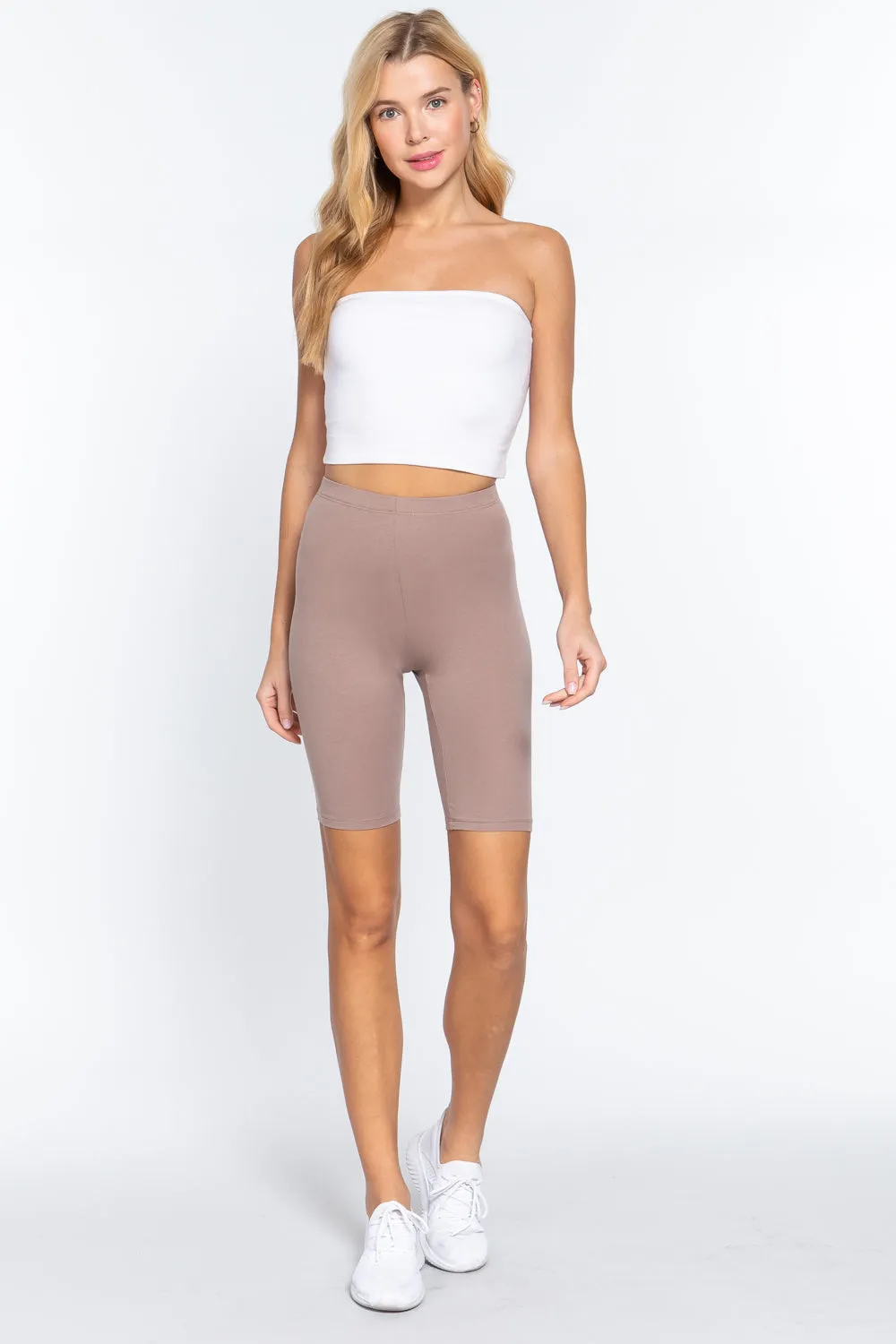 Cotton Jersey Short Leggings