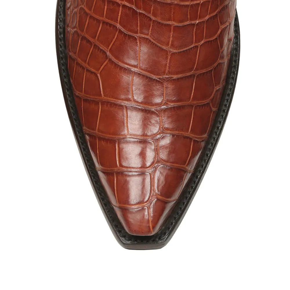 Crocodile with Calf Ankle Zipper