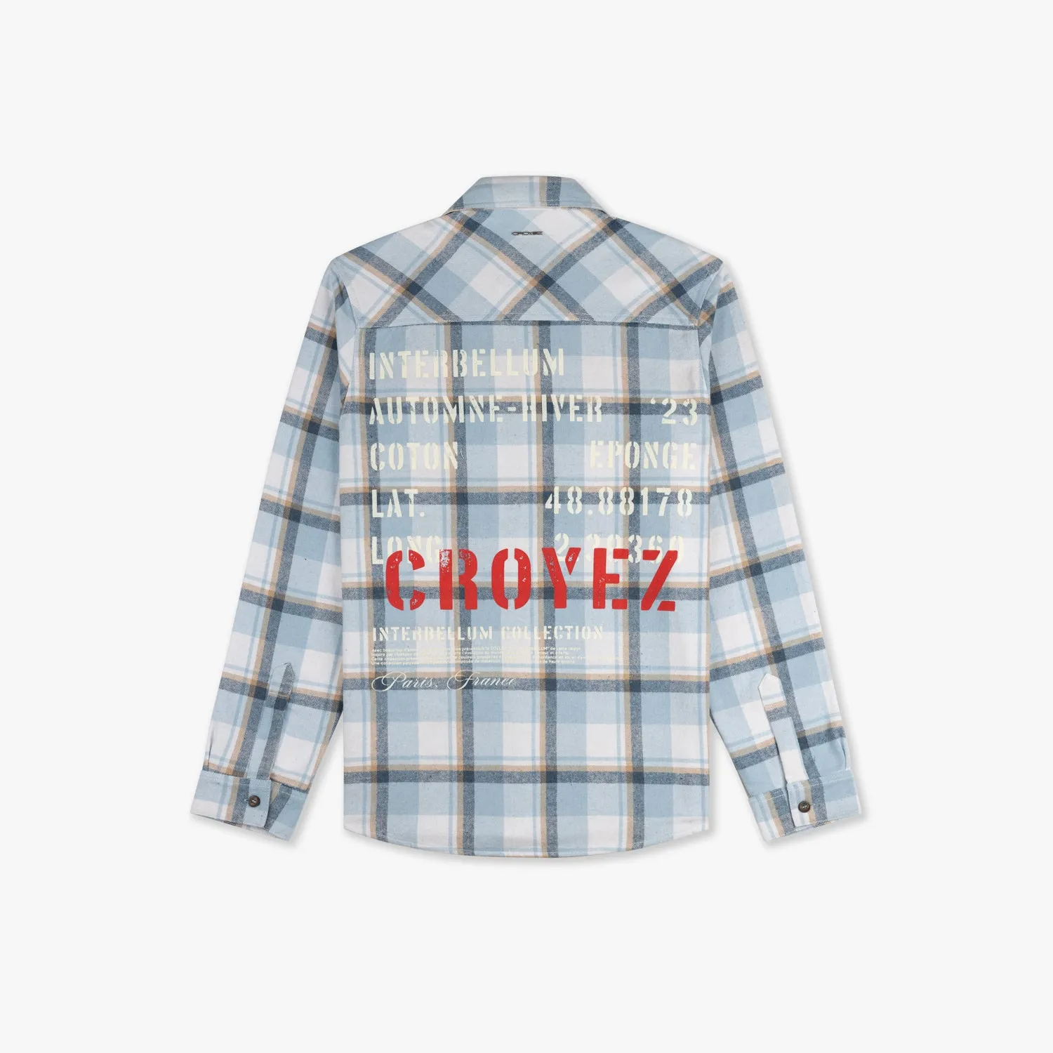 CROYEZ INTERBELLUM FLANNEL - DUST BLUE/VINTAGE WHITE