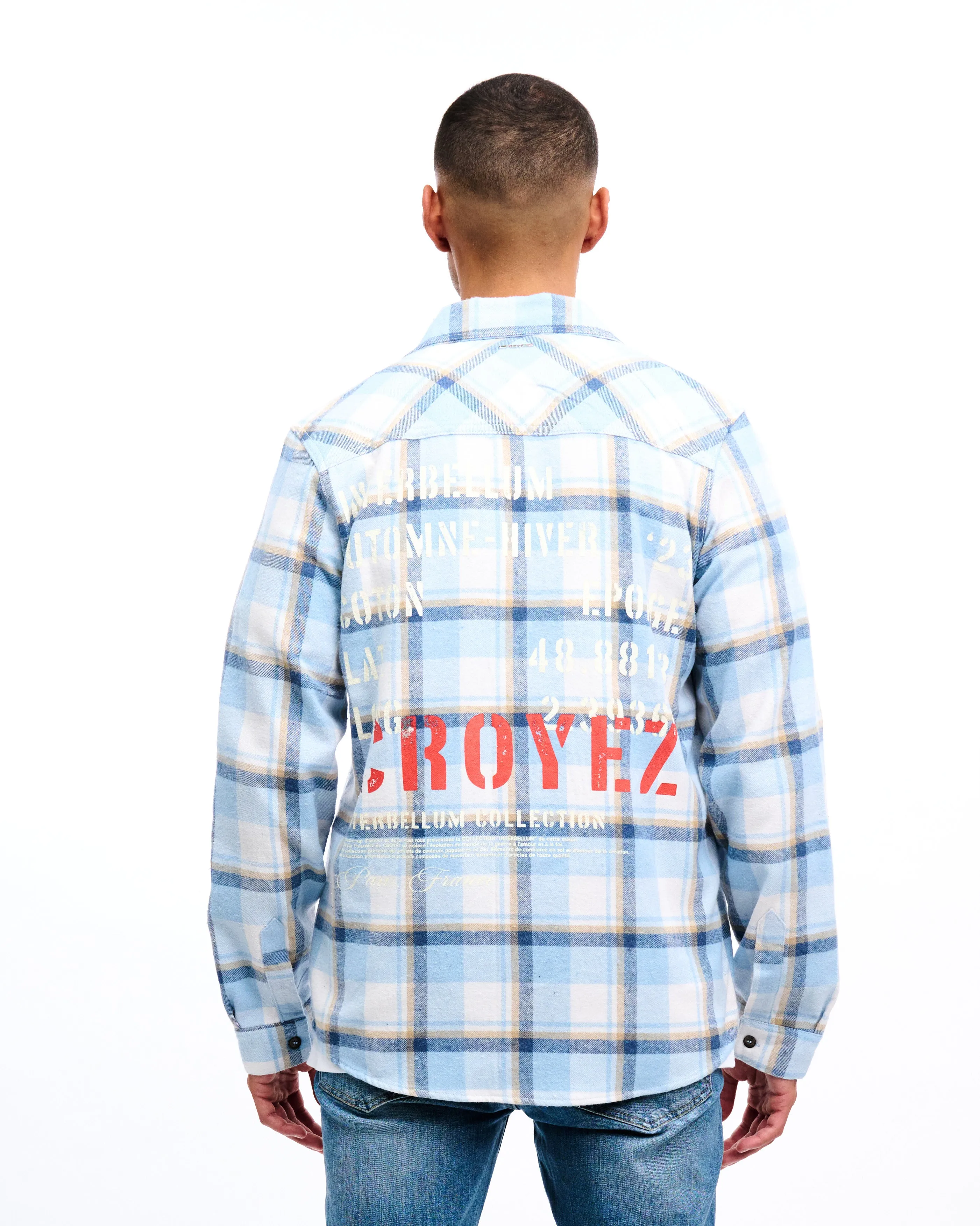 CROYEZ INTERBELLUM FLANNEL - DUST BLUE/VINTAGE WHITE