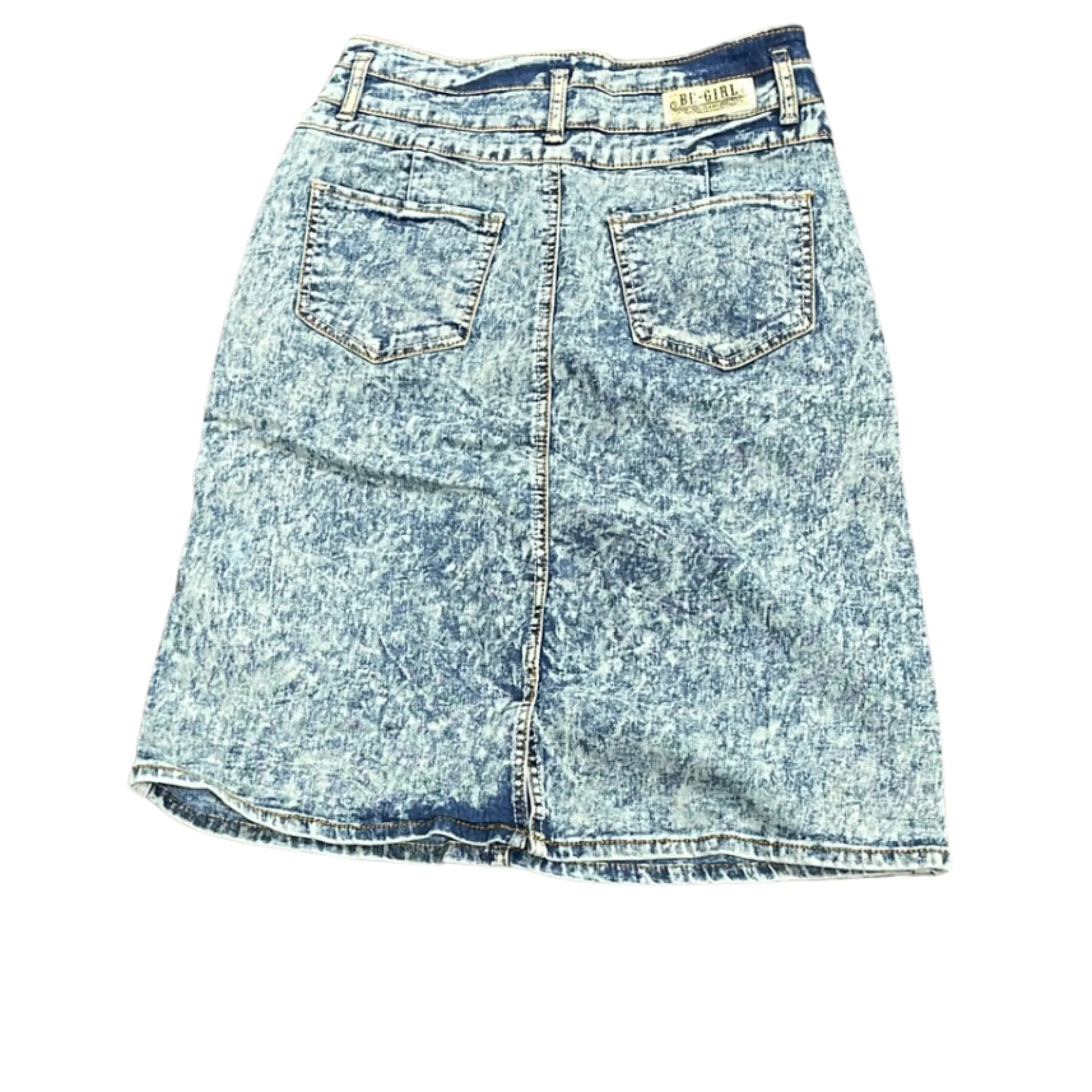 Distressed Mineral Washed Jean Skirt