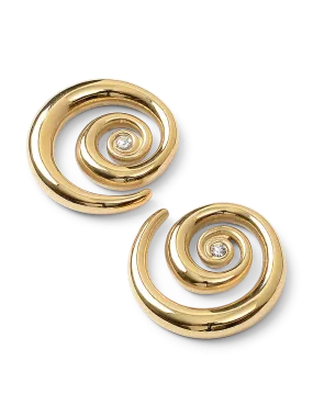 Dove Gold Sprial Earrings