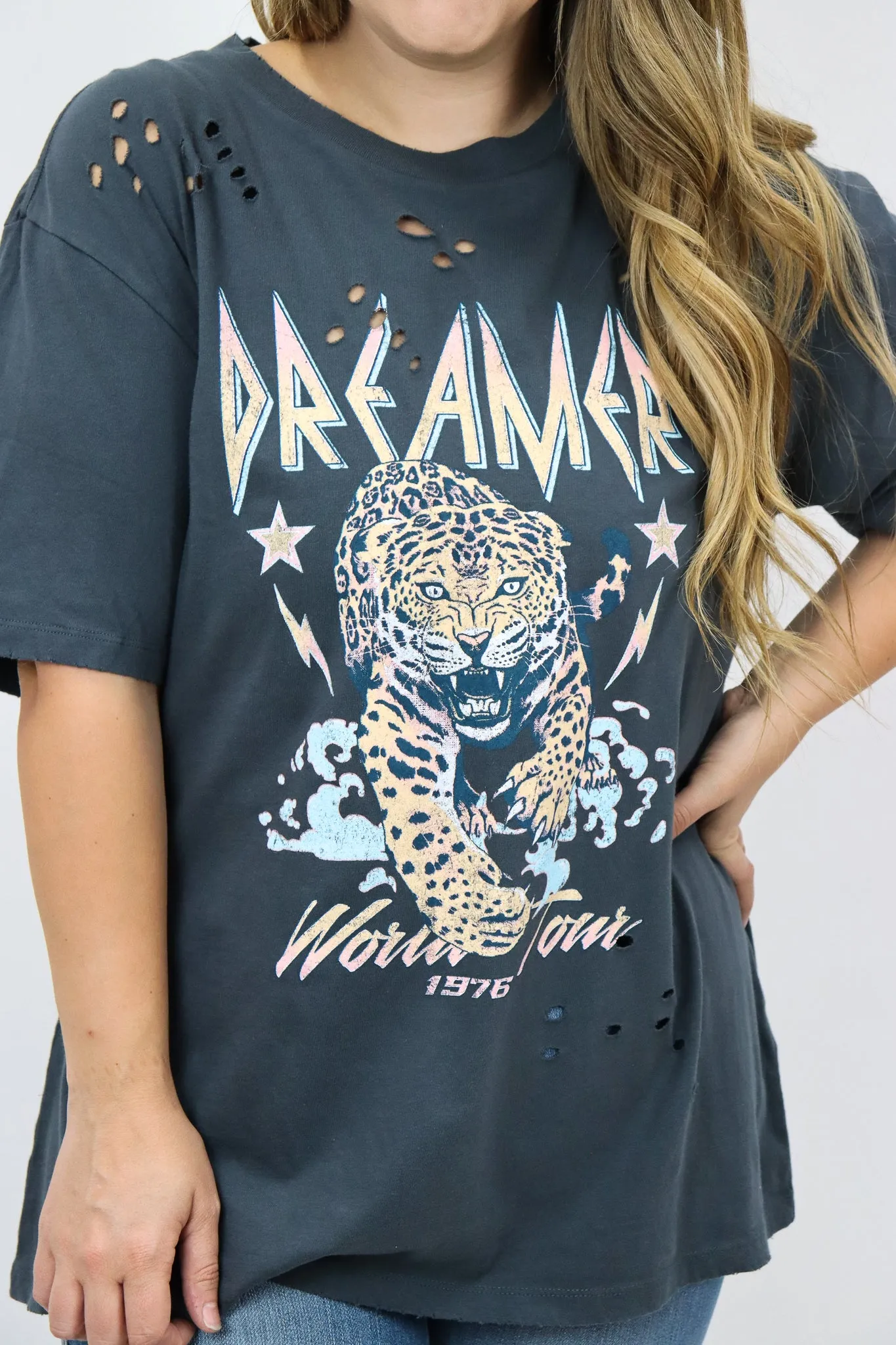 Dreamer Tour Leopard Graphic Tee