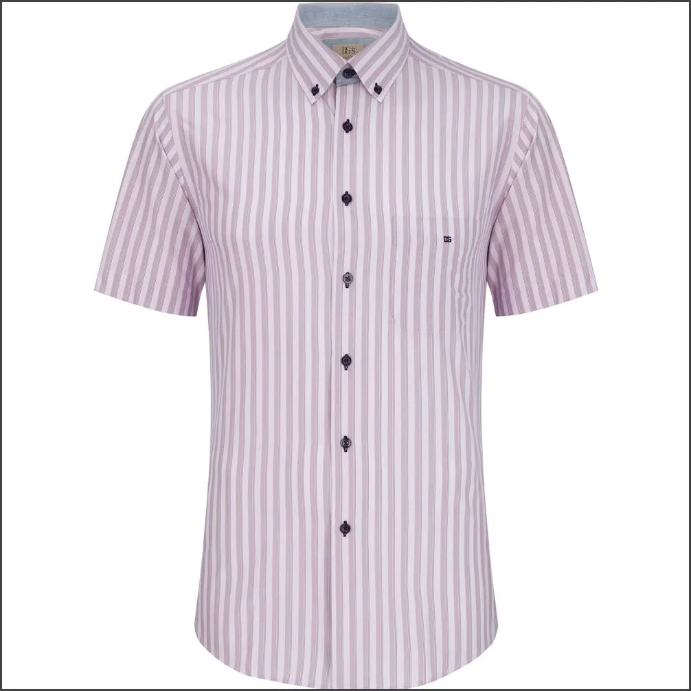 Drifter Ivano Pink Multi Stripe SS Shirt<>