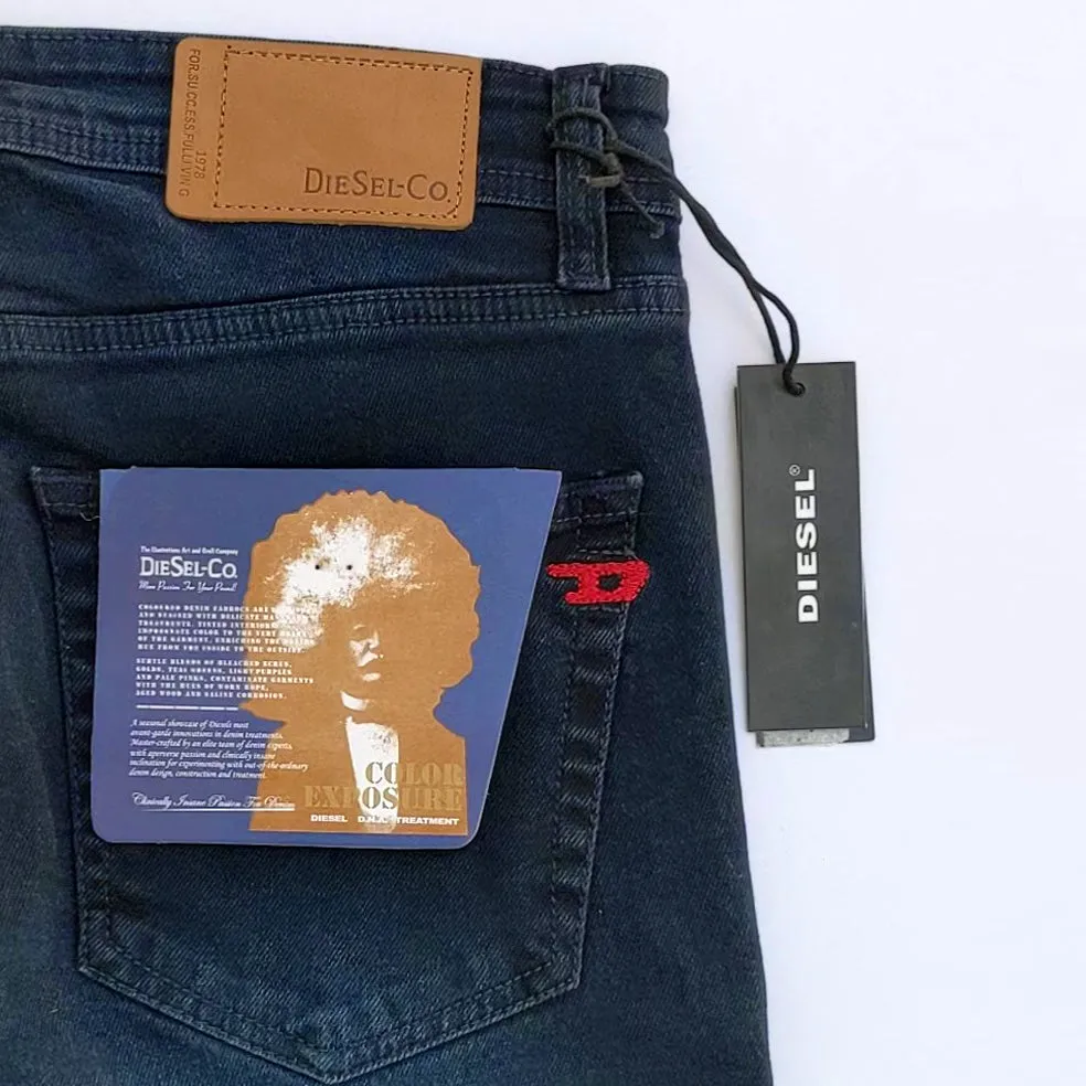 DS - Men 'Navy Blue' Larkee Pantaloni Stretchable Slim Jeans DS897