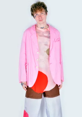 EDWARD CUMING S22-B01 WASHED OUT TAILORED BLAZER PINK