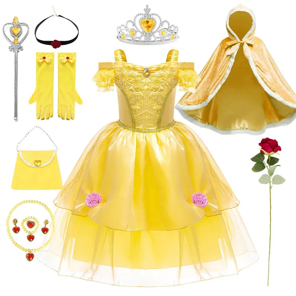 Elegant Vintage Yellow Princess Dresses