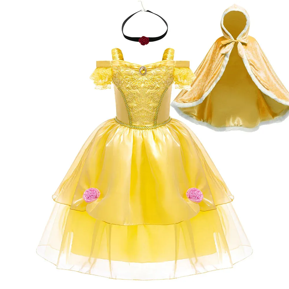 Elegant Vintage Yellow Princess Dresses