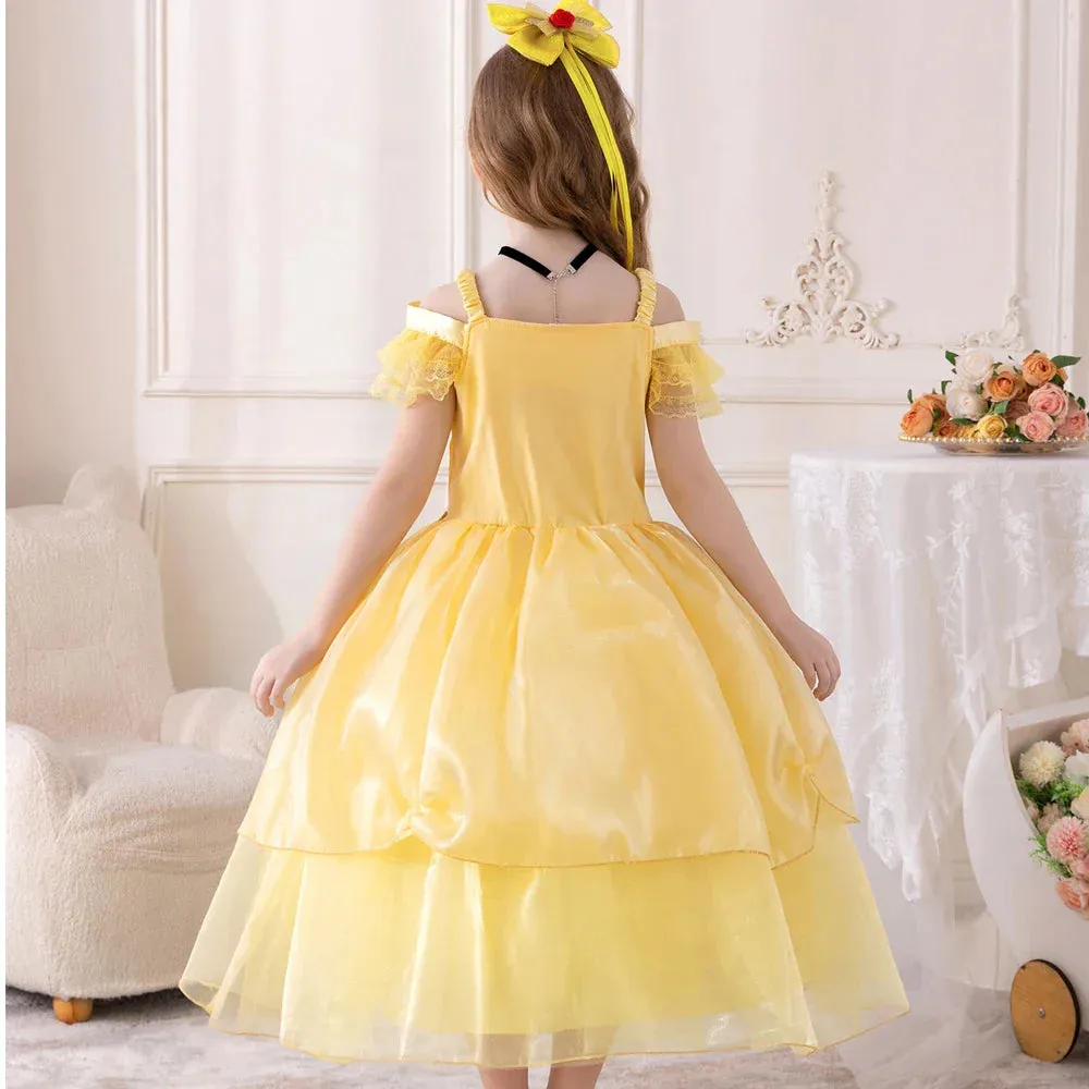 Elegant Vintage Yellow Princess Dresses