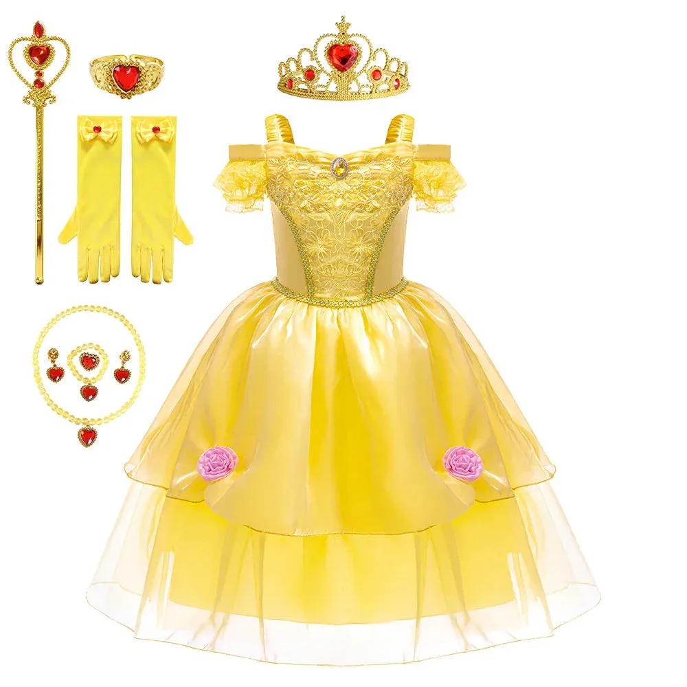 Elegant Vintage Yellow Princess Dresses