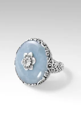 Everblooming Elegance Ring™ in Aquamarine