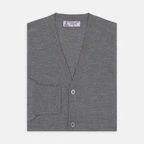 Flannel Grey Merino Wool Cardigan