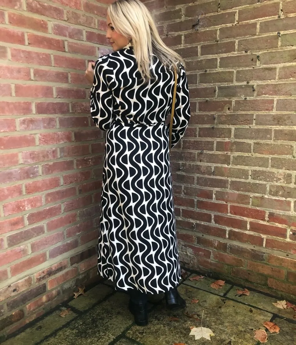 Geometric Midaxi Shirt Dress