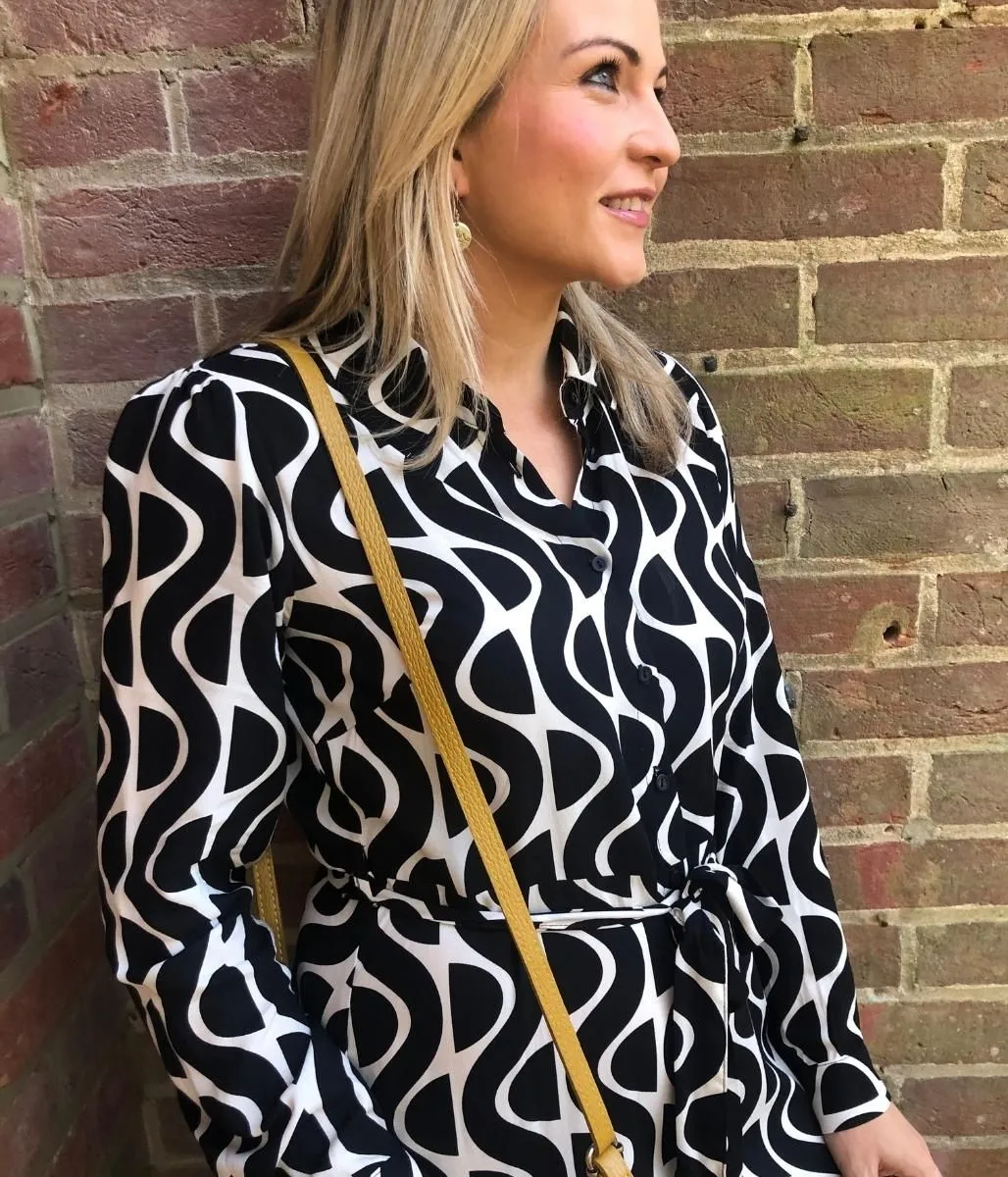 Geometric Midaxi Shirt Dress