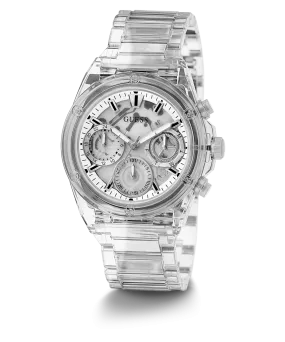 GUESS Eco-Friendly Ladies Clear Multi-function Watch