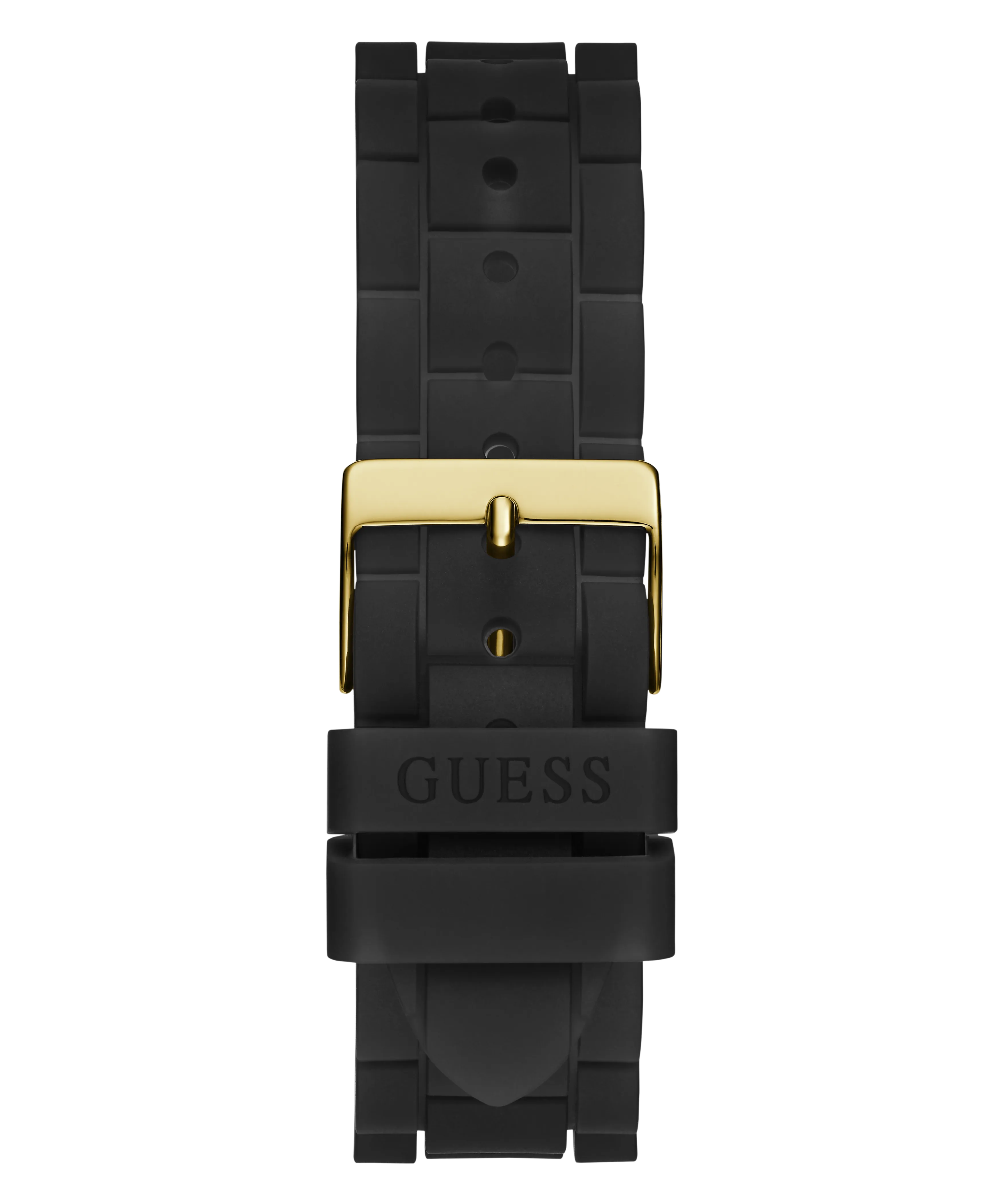 GUESS Ladies Black Gold Tone Multi-function Watch