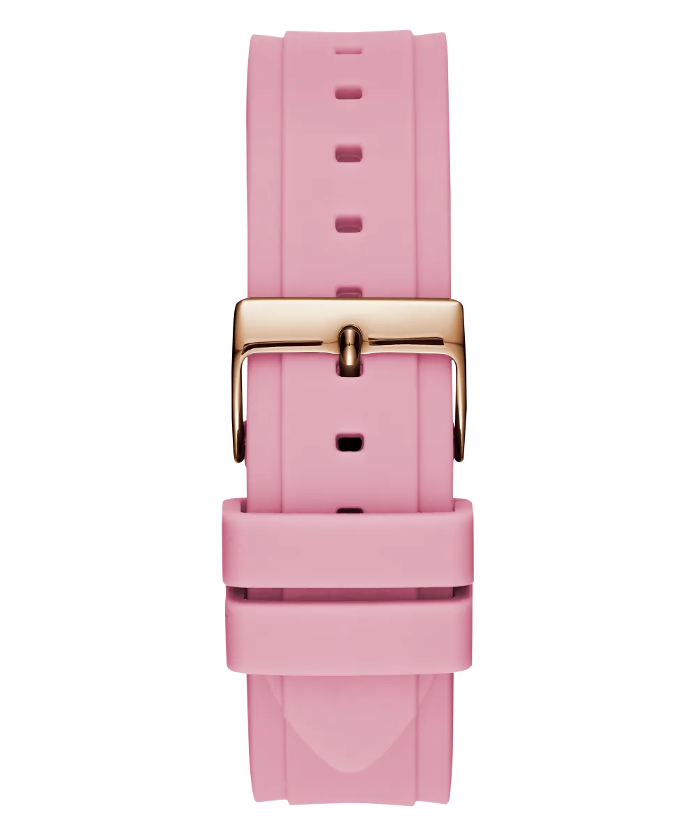 GUESS Ladies Pink Rose Gold Tone Multi-function Watch