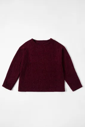 HAND WOVEN VELVET SWEATER