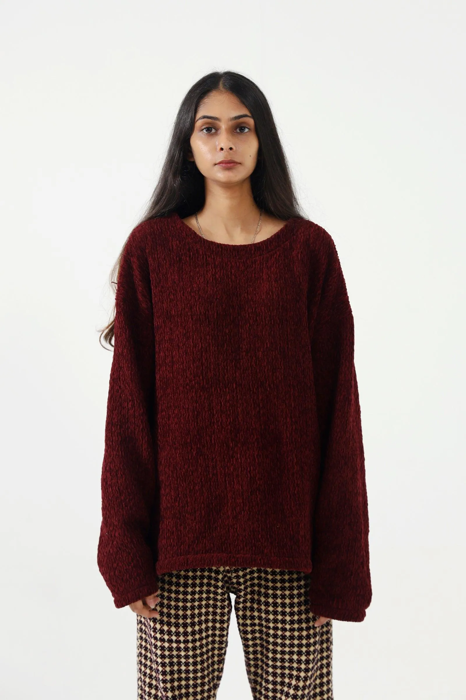 HAND WOVEN VELVET SWEATER