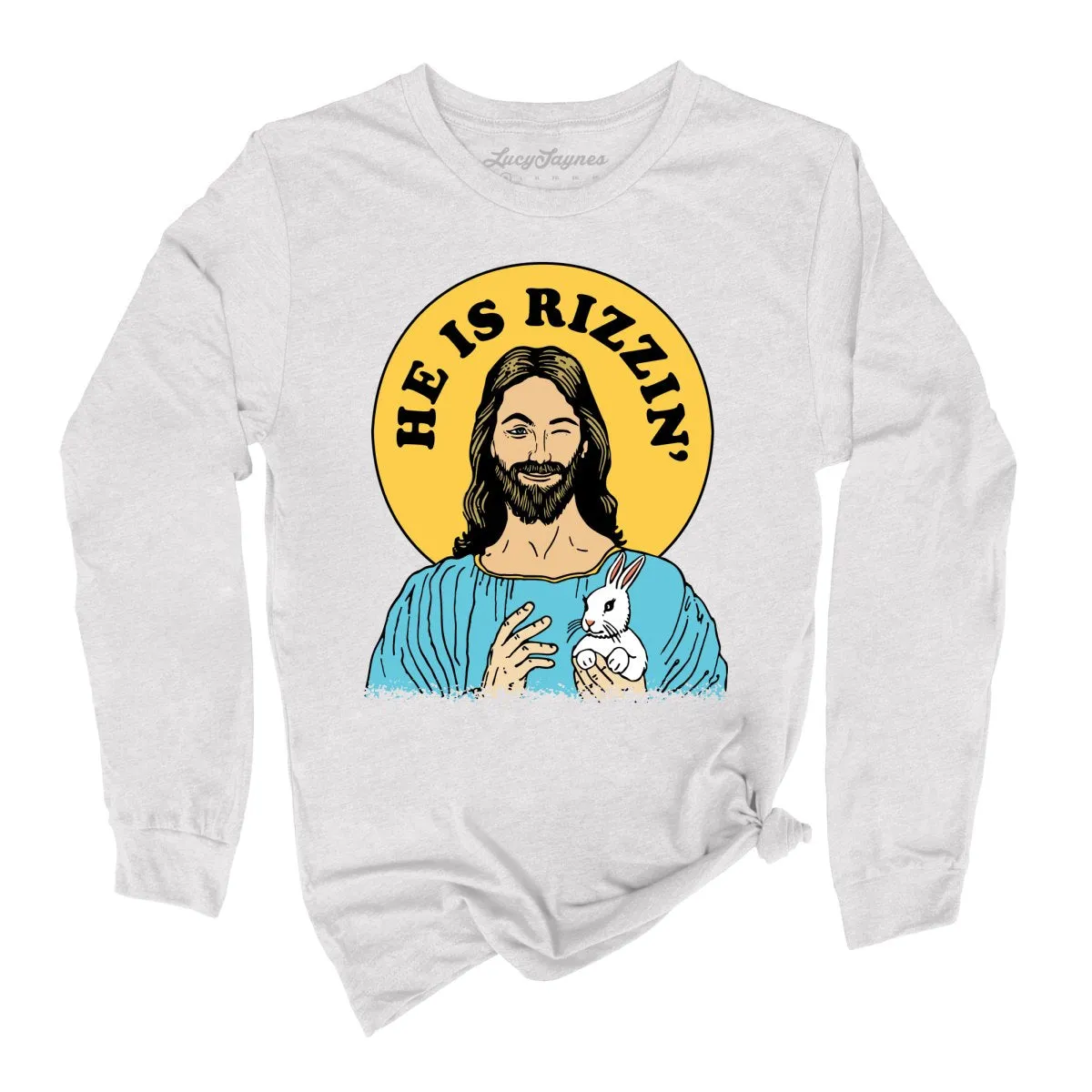 He Is Rizzin' Long Sleeve Tee