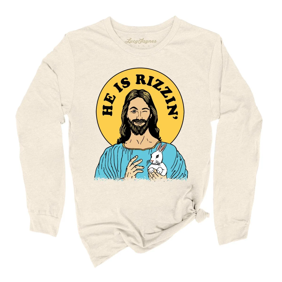 He Is Rizzin' Long Sleeve Tee