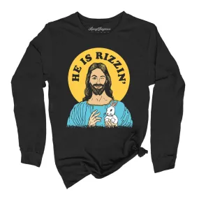 He Is Rizzin' Long Sleeve Tee