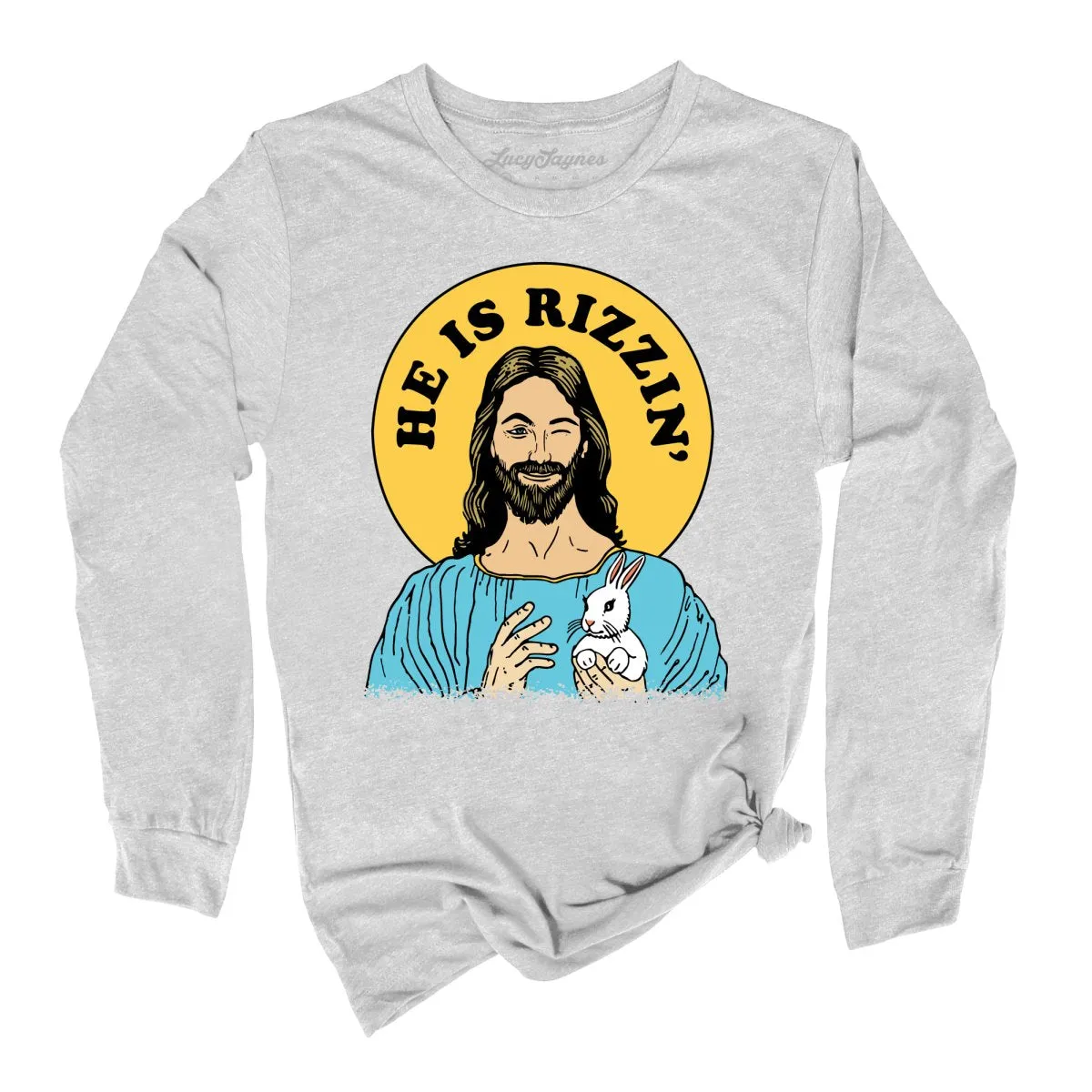 He Is Rizzin' Long Sleeve Tee