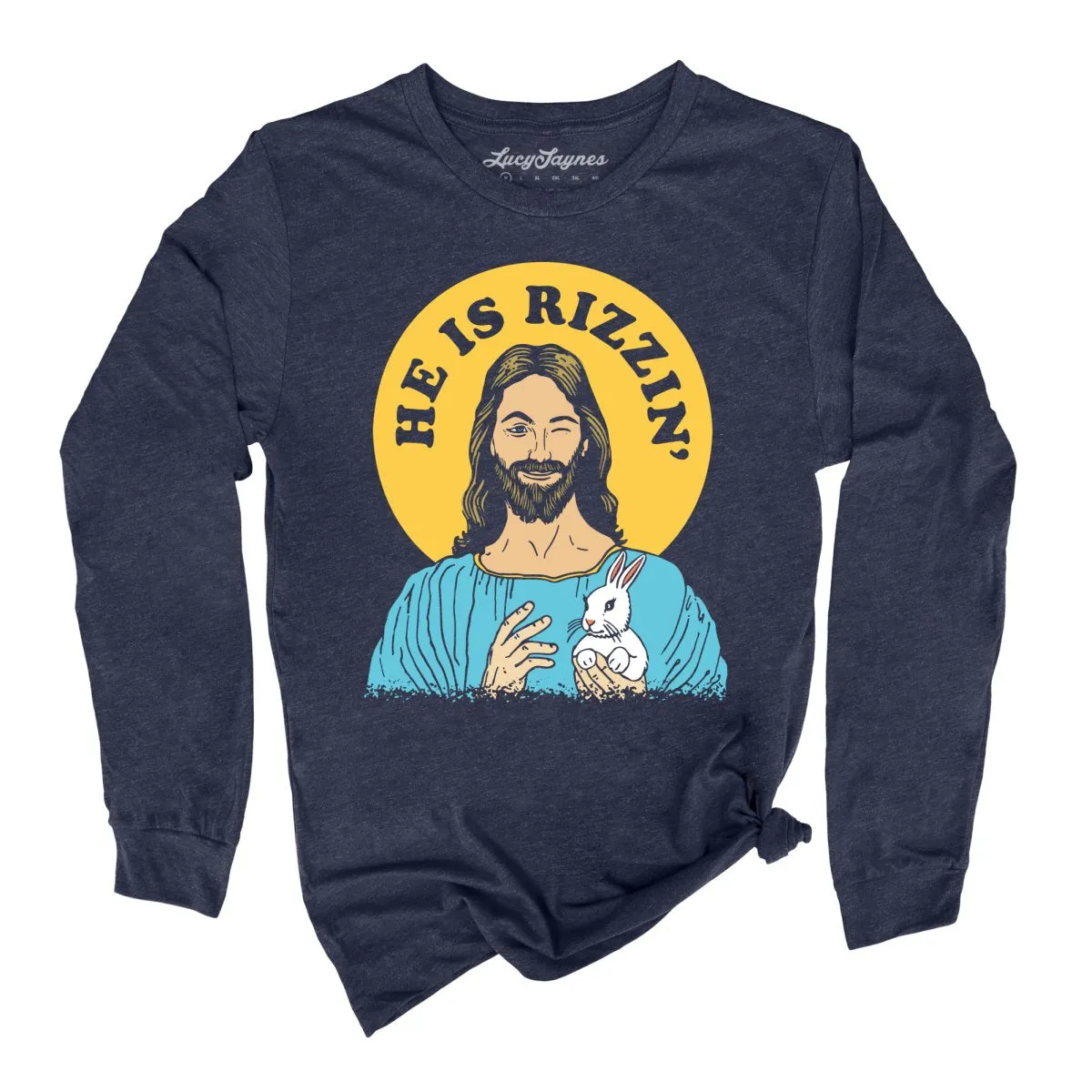 He Is Rizzin' Long Sleeve Tee