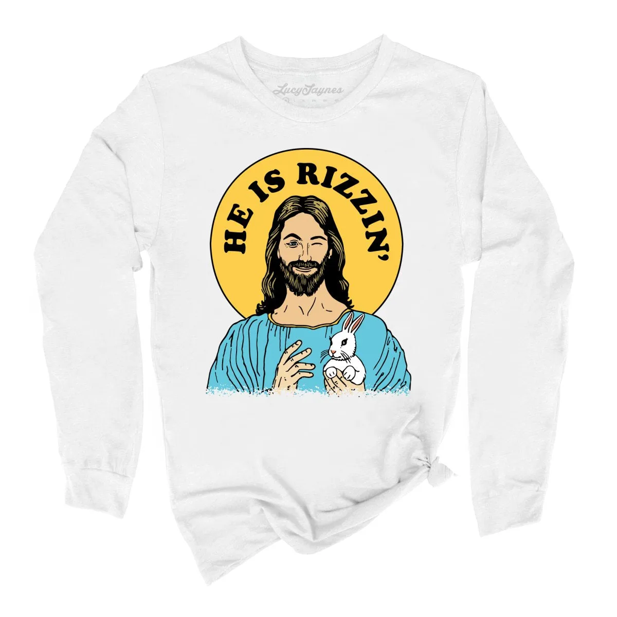 He Is Rizzin' Long Sleeve Tee