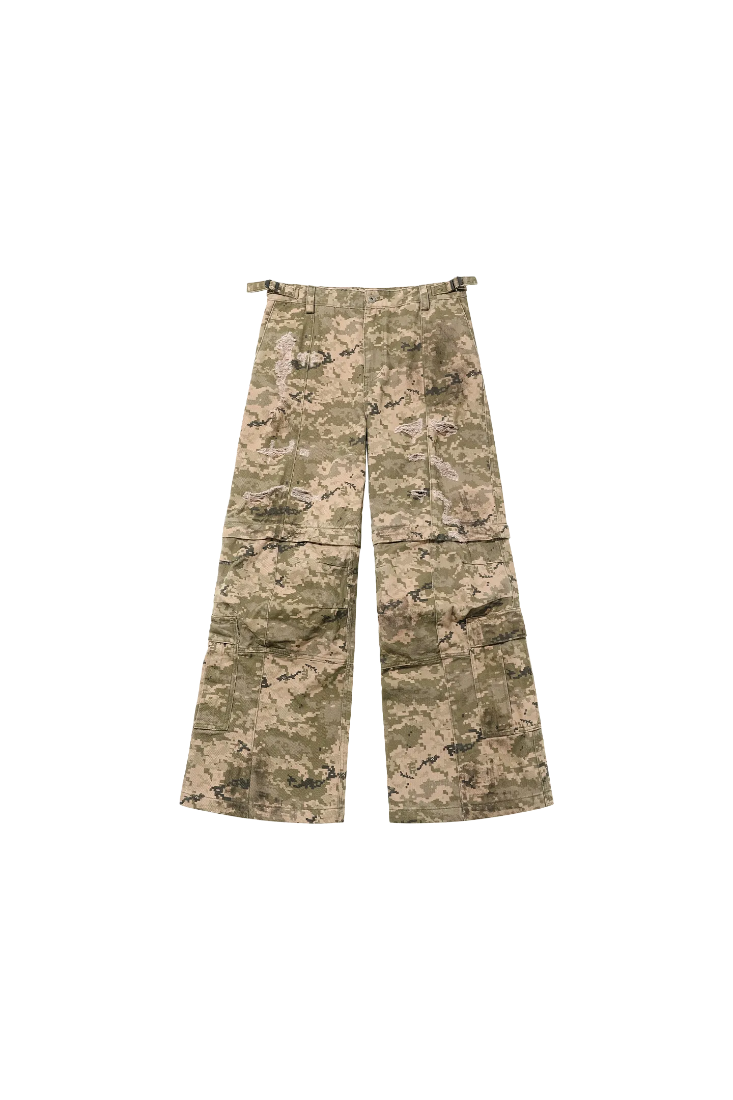 Heavy Wash Camouflage Vintage Overalls