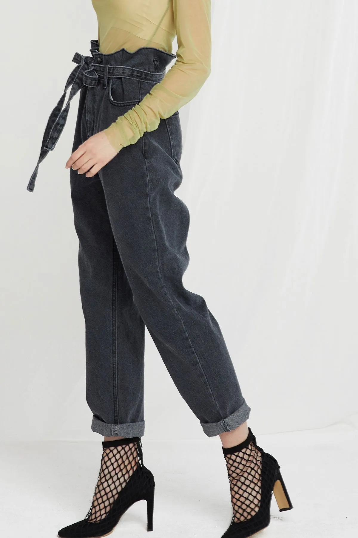 Joselyn Paperbag Belt Jeans