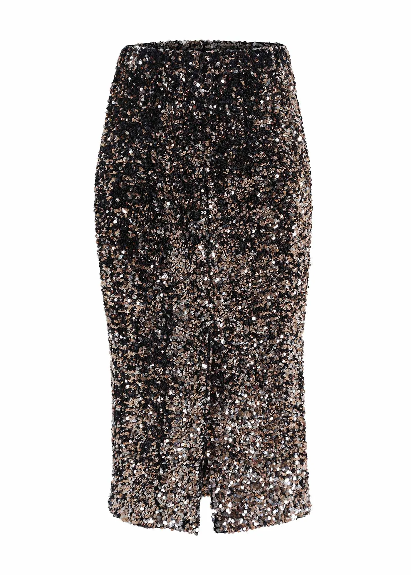 Jubilee Skirt Gold/Silver in Sequinned Velvet