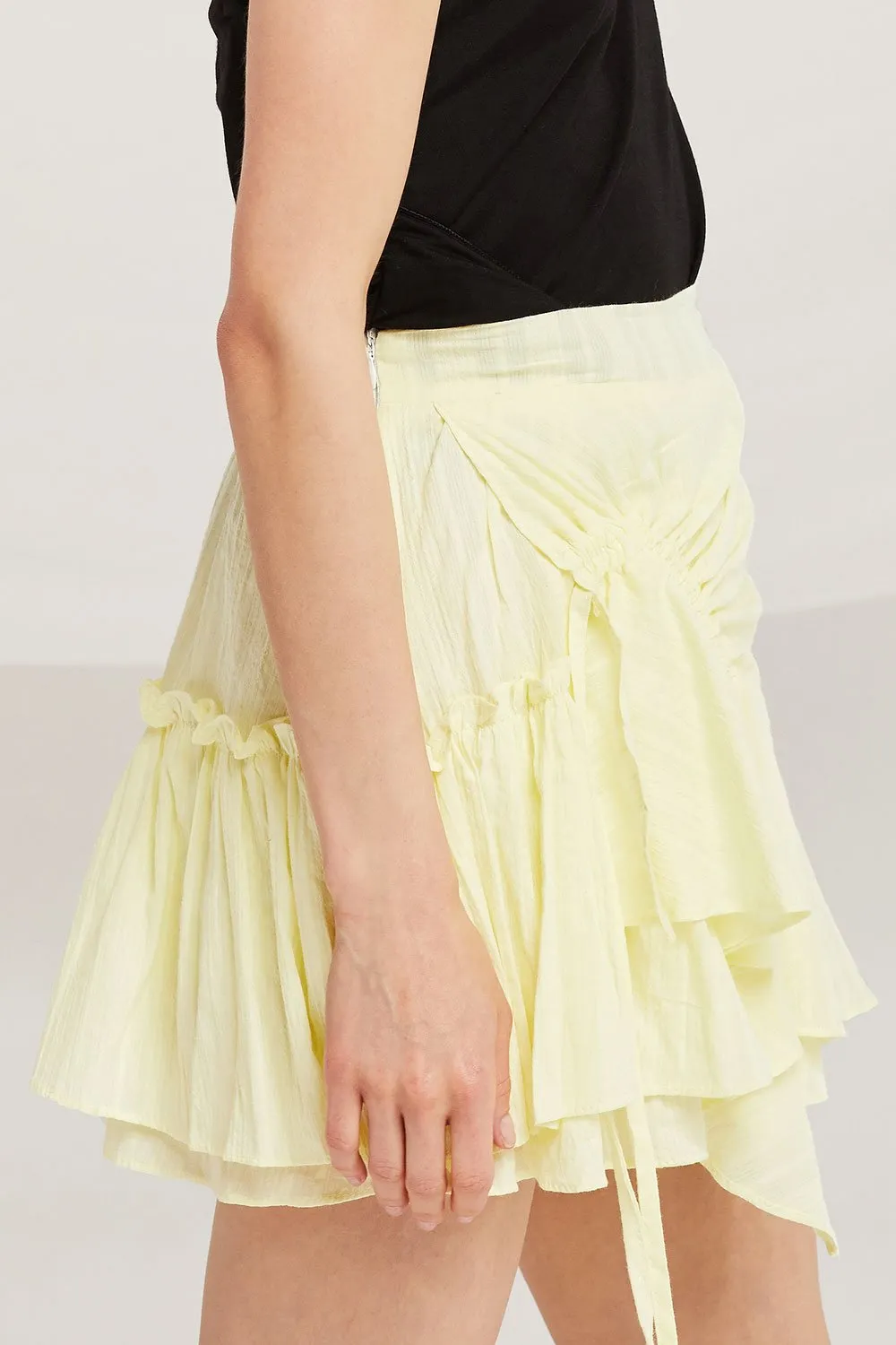 Kaylee Asymmetric Ruched Floaty Skirt