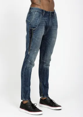 Konus Men's Double Entry Pocket Denim in Blue