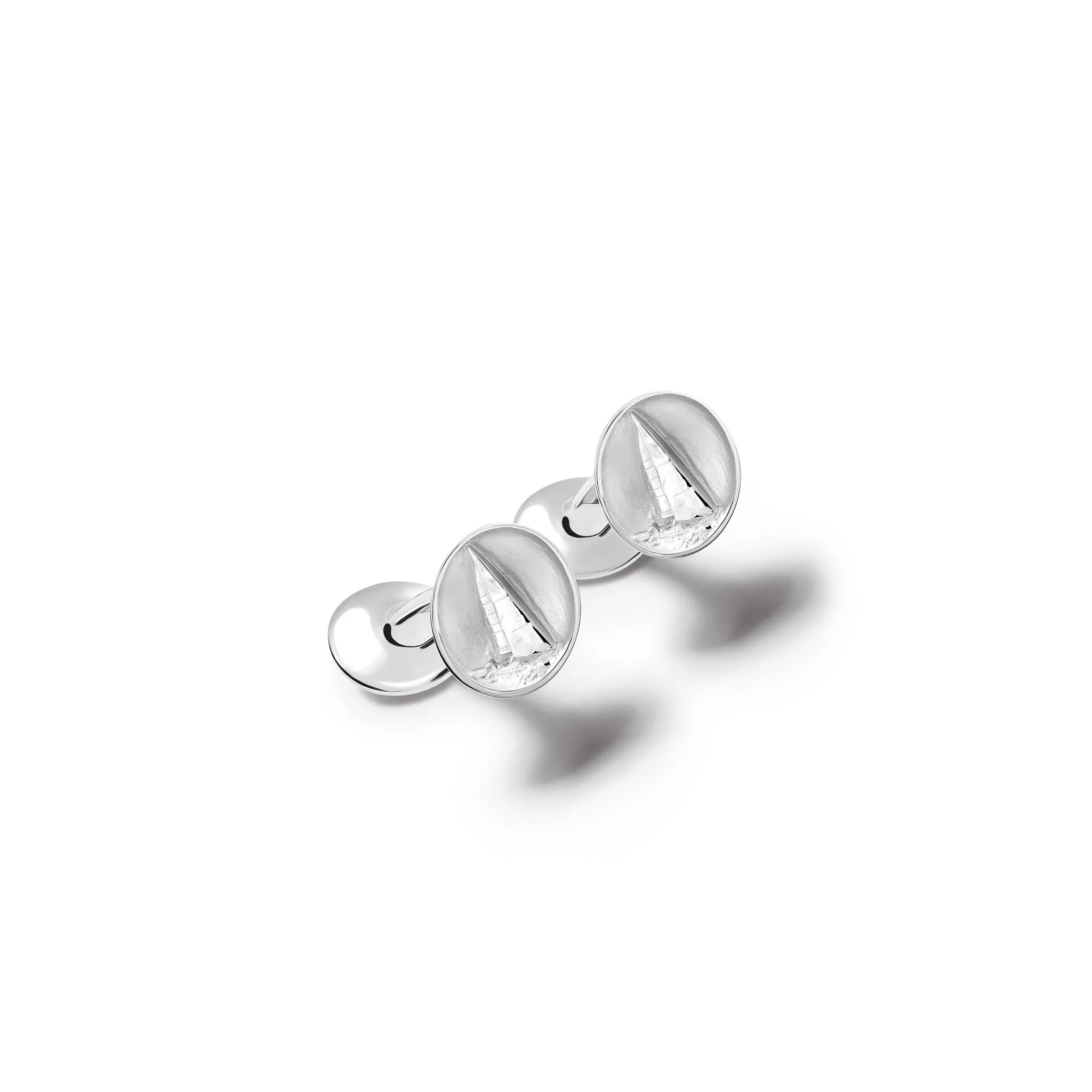 La Voile Single Ended Cufflinks Silver