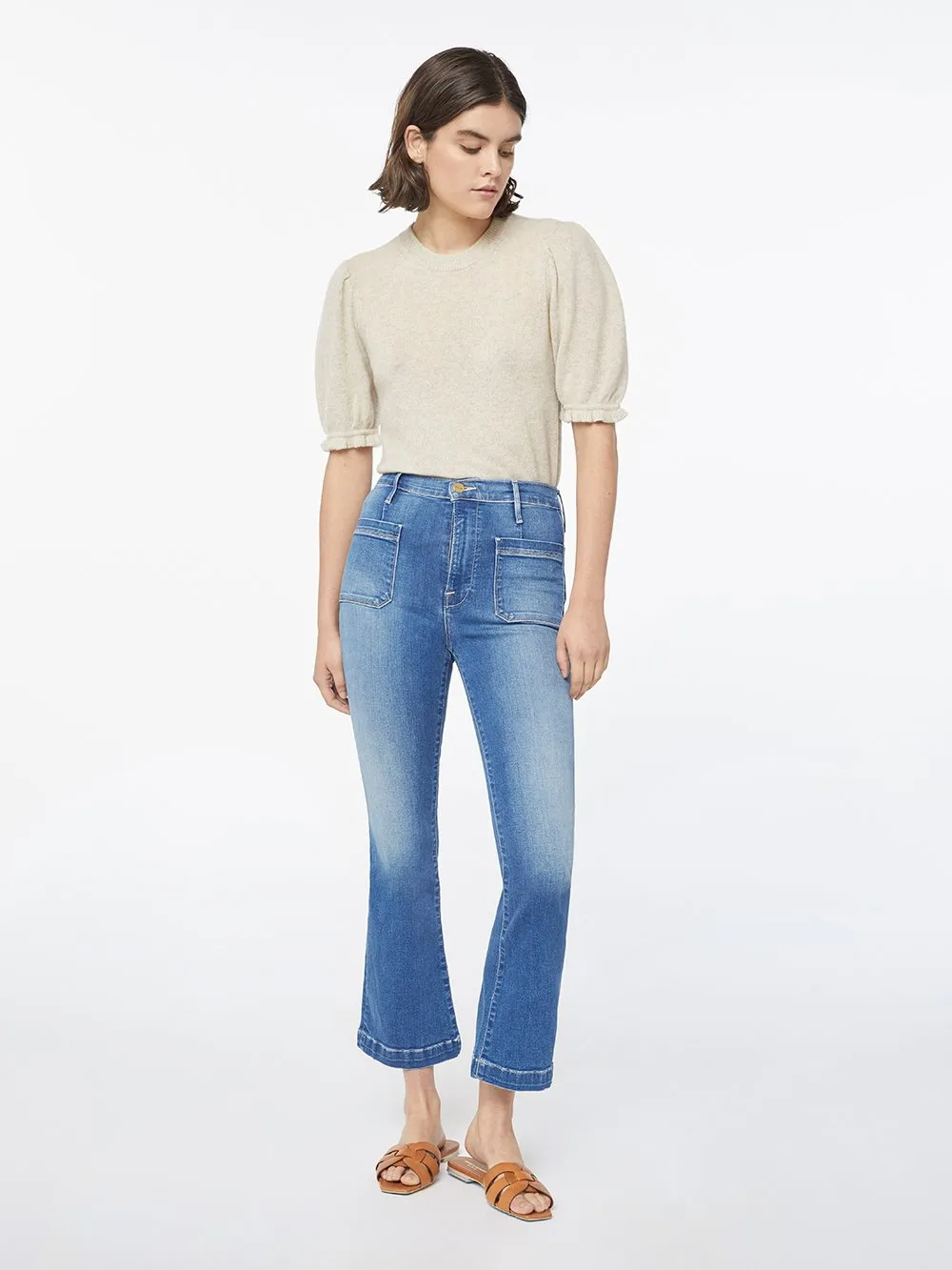 Le Bardot Crop Flare -- Madera Prim