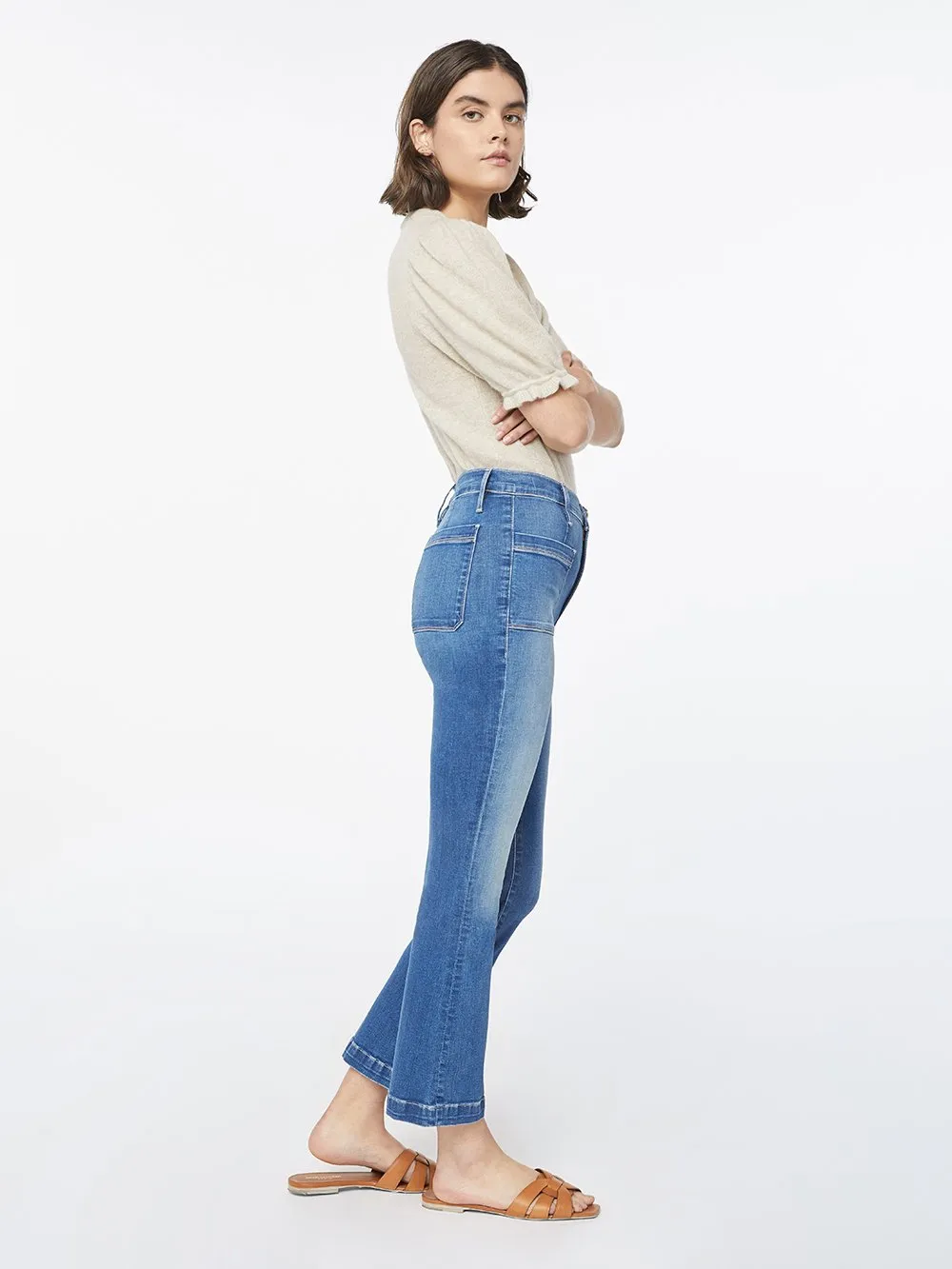 Le Bardot Crop Flare -- Madera Prim