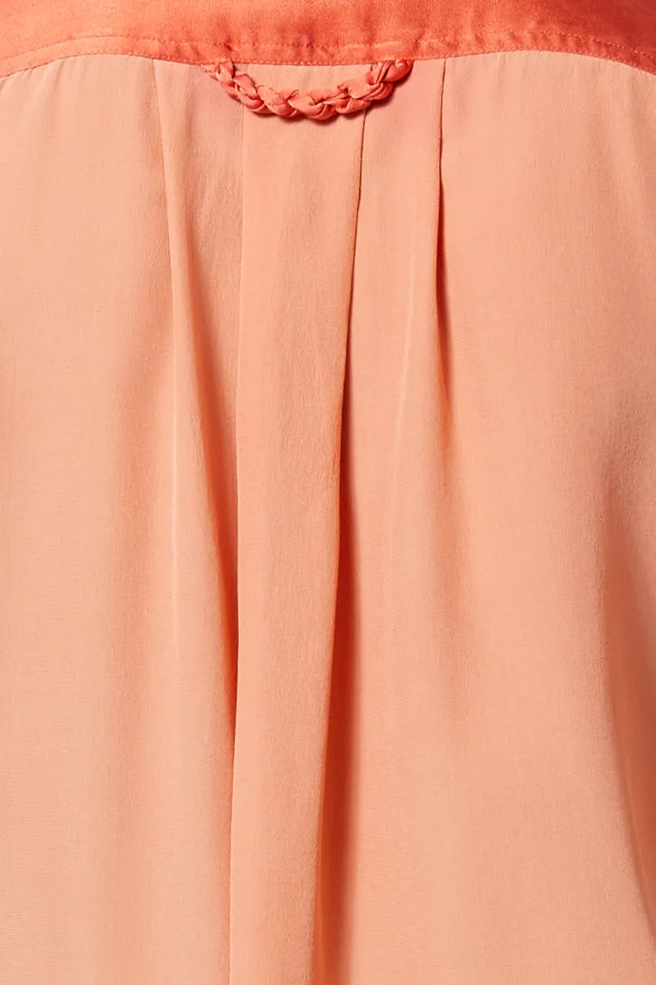 LOCK salmon - silk shirt