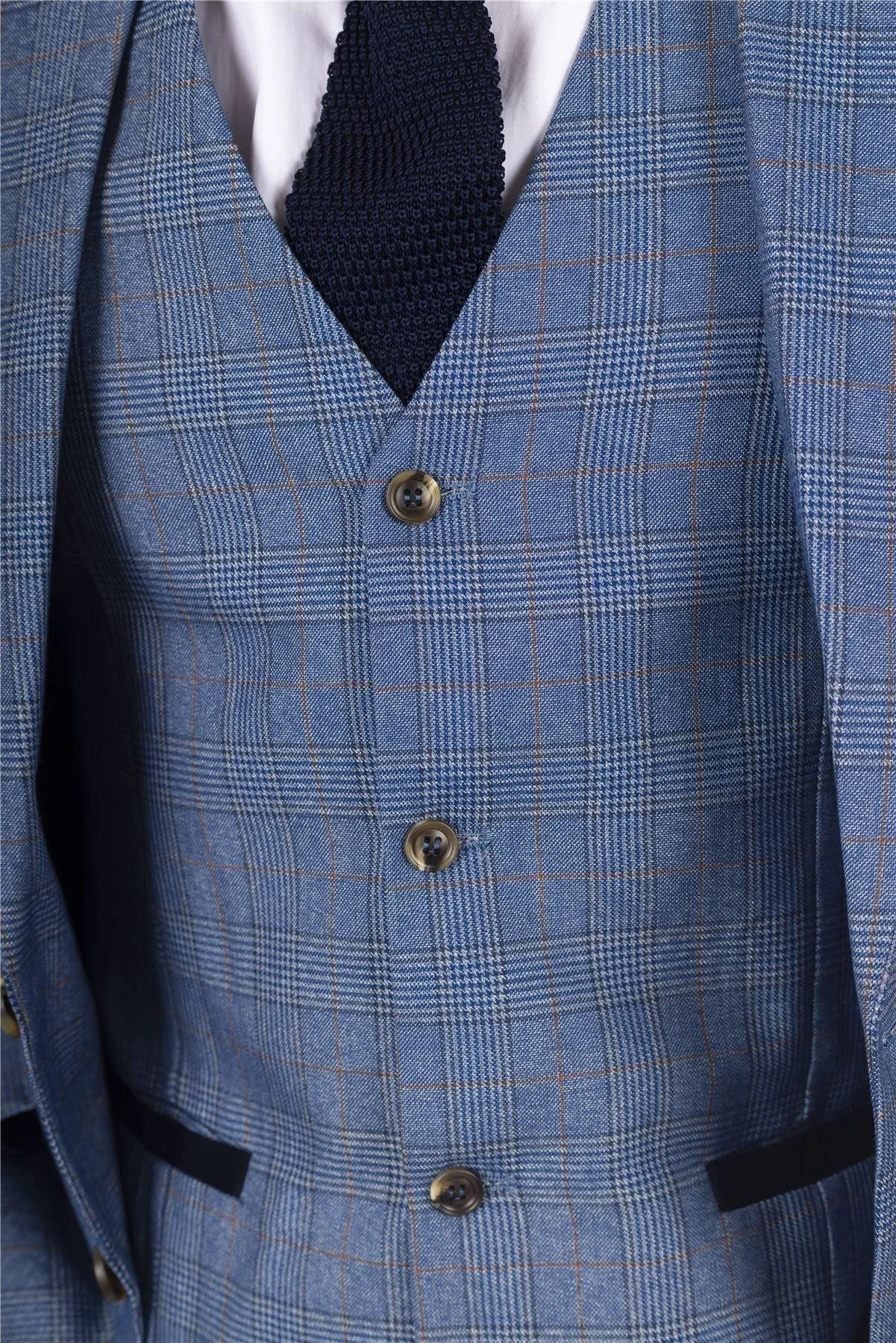 Men's Blazer Blue Checked Classic Sport Coat Plaid Tailored Fit