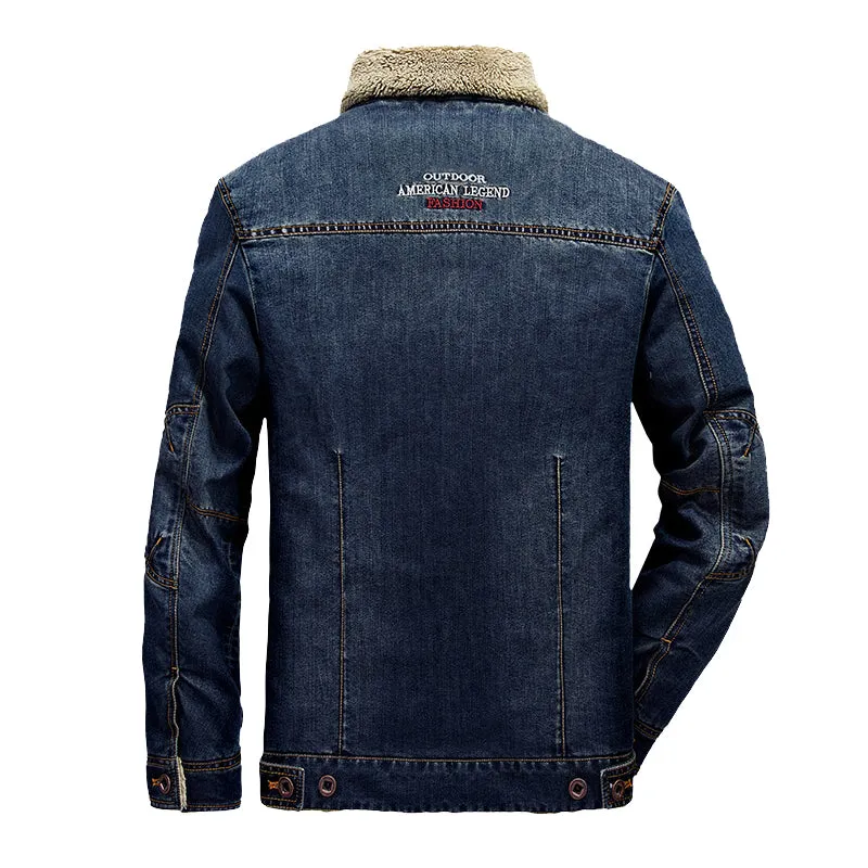 Men's Classic Cowboy Lined Denim Jacket