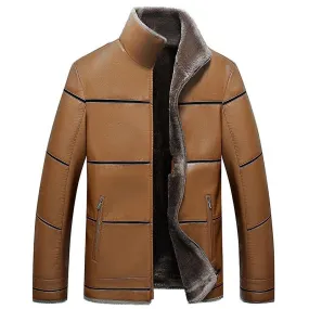 Men's Premium Leather Jacket With Fur Lining