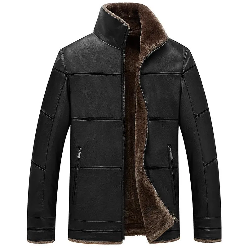 Men's Premium Leather Jacket With Fur Lining