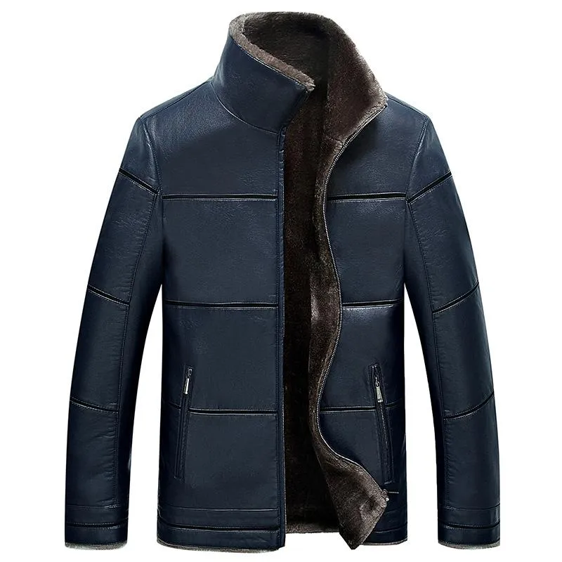 Men's Premium Leather Jacket With Fur Lining