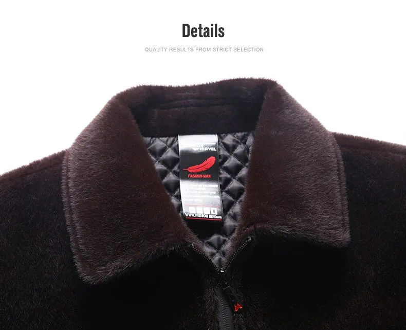 Men's Premium Thick Mink Plush Jacket