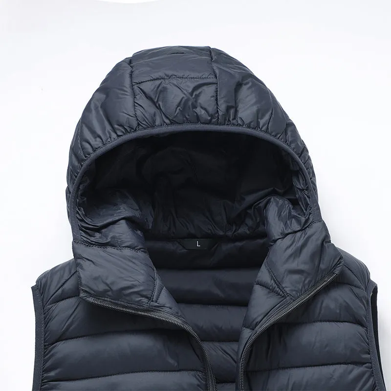 Men's Ultralight Hooded Down Cotton Vest