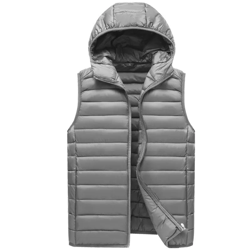 Men's Ultralight Hooded Down Cotton Vest