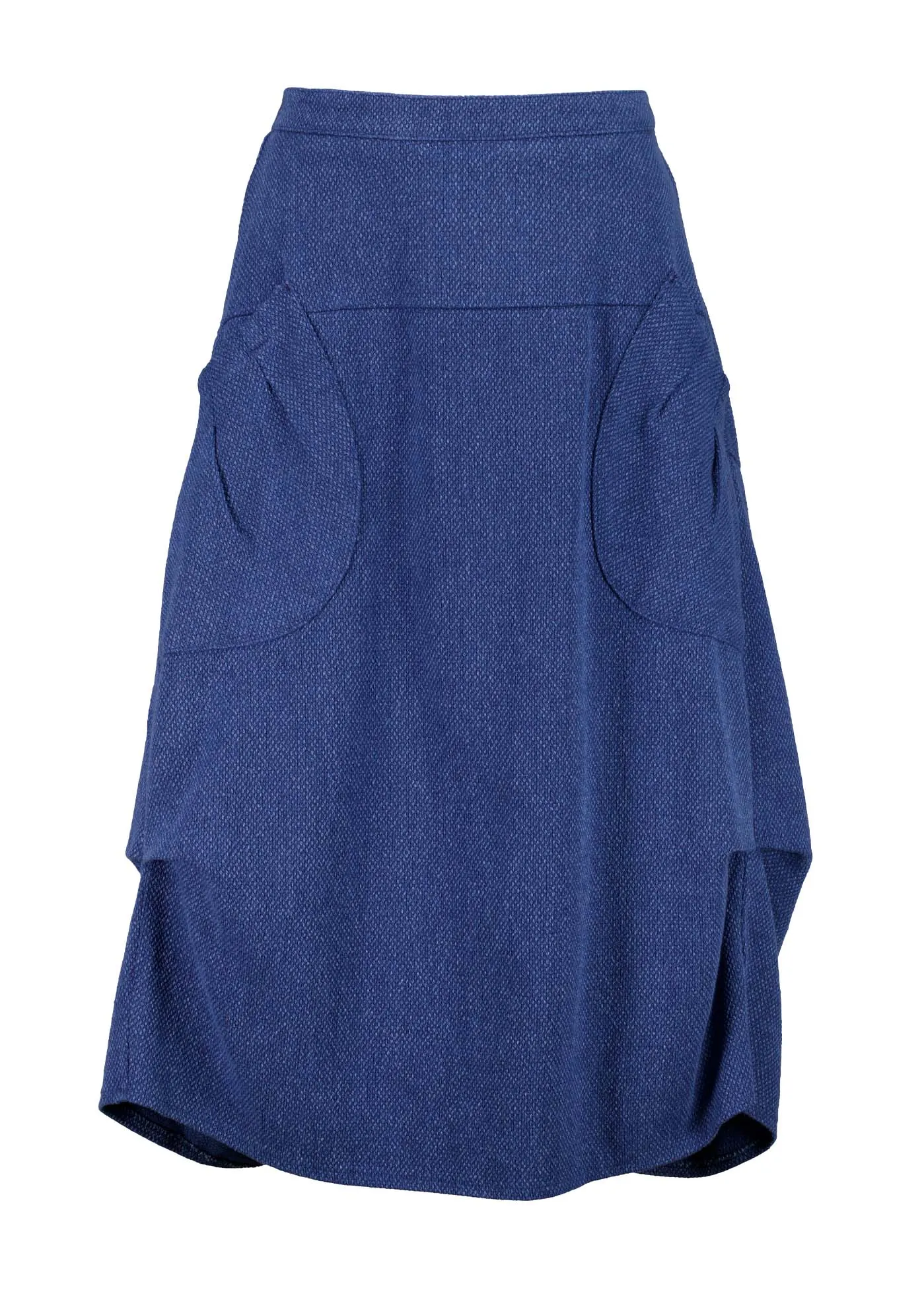 Milwaukee Foundry Skirt Mid Wash Blue in Textured Cotton