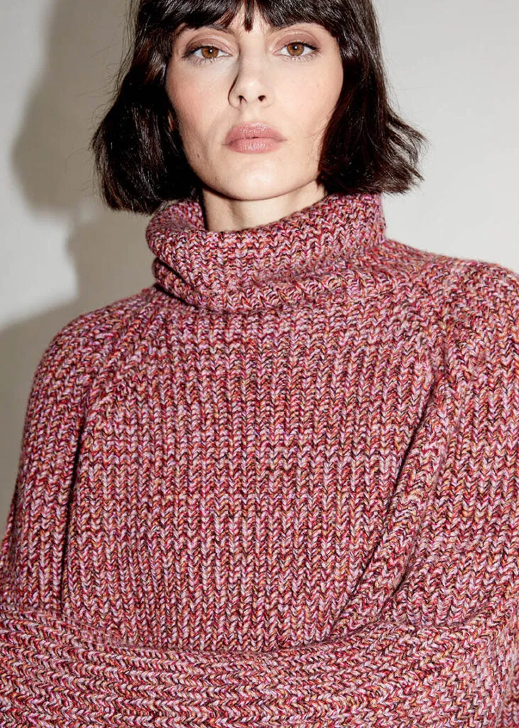 Multicolored Cashmere Turtleneck